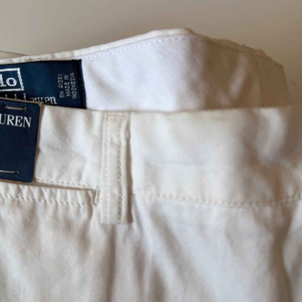 Polo Ralph Lauren Baxter CRM Mens Chinos Cream White Cotton Pants 36x34 NWT - Picture 10 of 10